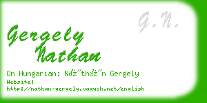 gergely nathan business card
